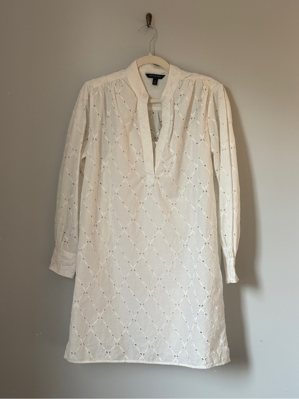 Banana Republic Eyelet Long-Sleeve Tunic Dress S